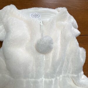 NWOT Mud Pie Ivory Fur Zip Vest 4T/5T
